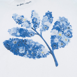 Koszulka Magenta Blue Flowers Collab Tee - White