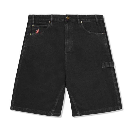 szorty Cash Only Records Denim Shorts (Black)