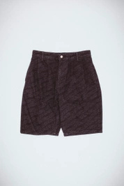 Fucking Awesome - Baggy Pleated Denim Laser Stamp Shorts (Black)