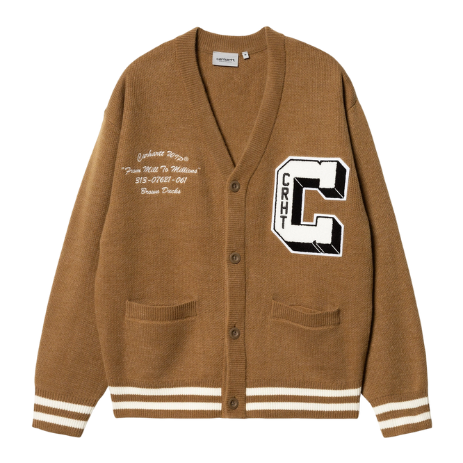 Carhartt WIP Brown Ducks Cardigan (Brown)