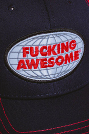  Fucking Awesome Mechanics Six Panel Mesh Hat (Navy/Red)