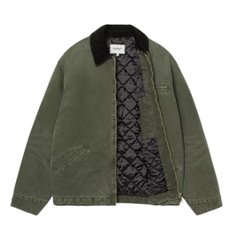 Carhartt WIP OG Detroit Jacket (Olive / Black, Stone canvas)