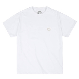 magenta bear plant tee white