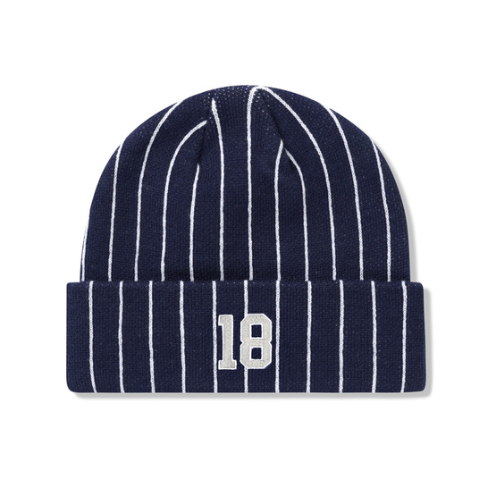 Cash Only Pinstripe Beanie (Navy)