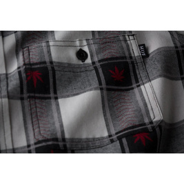 huf hemd plantlife plaid black