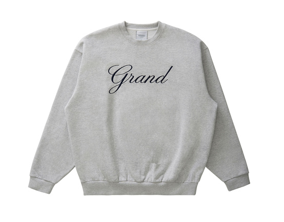 Grand Collection Embroidered Crewneck Sweatshirt (Grey)