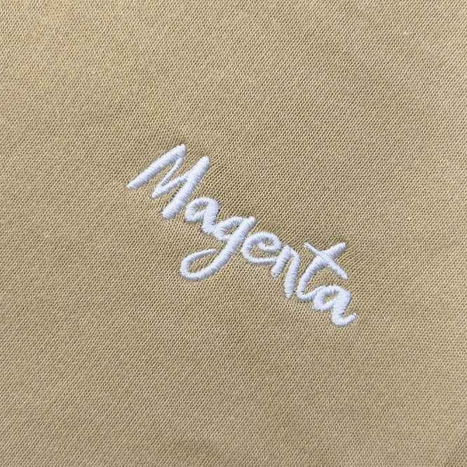 Magenta Script Crewneck (Beige)
