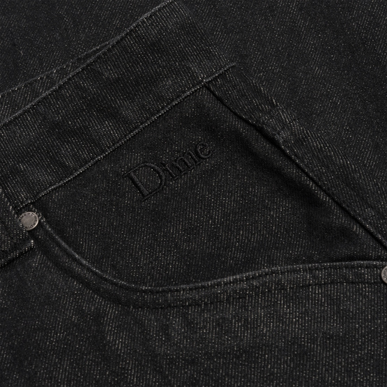 Dime Baggy Denim Pants Black washed