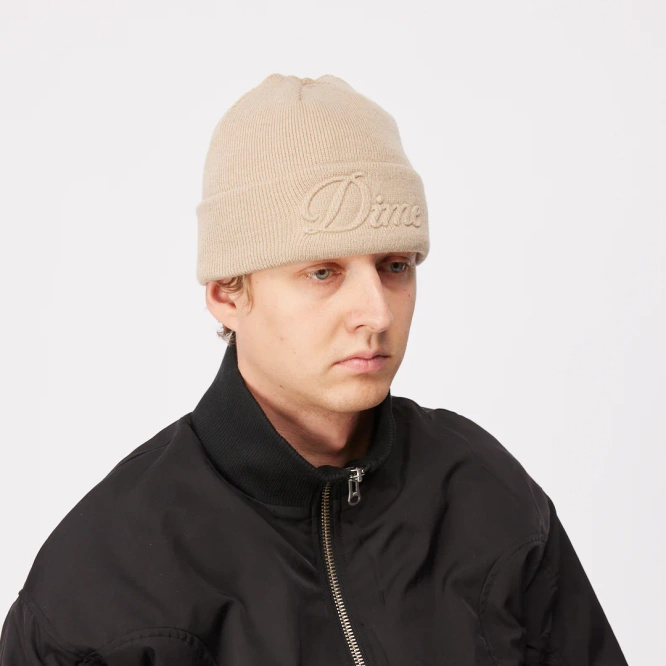 Czapka Dime Cursive Fold Beanie (Tan)