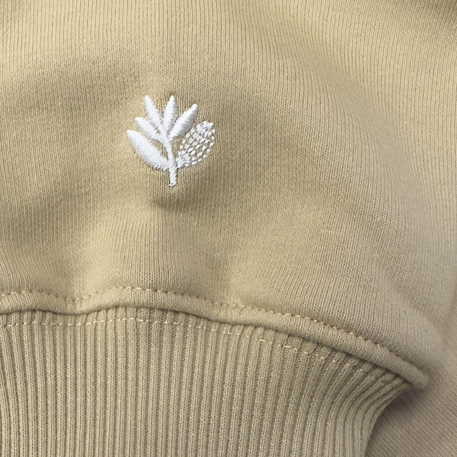 Magenta Script Crewneck (Beige)