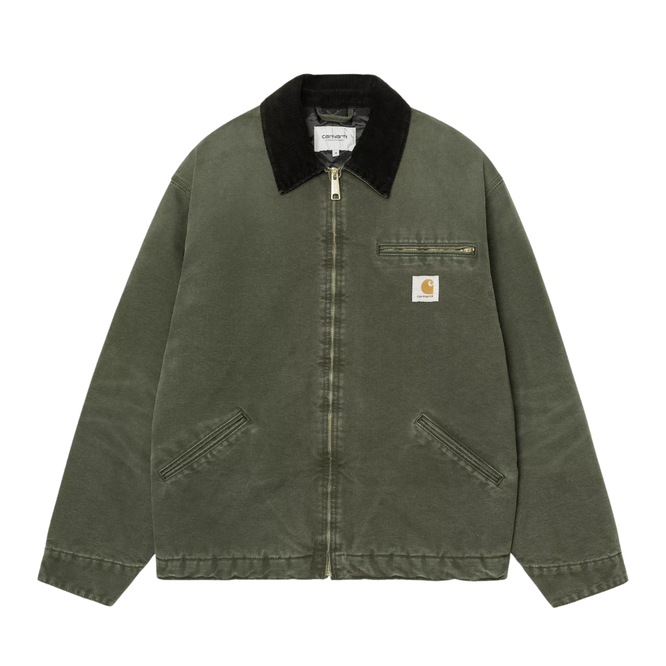 Carhartt WIP OG Detroit Jacket (Olive / Black, Stone canvas)