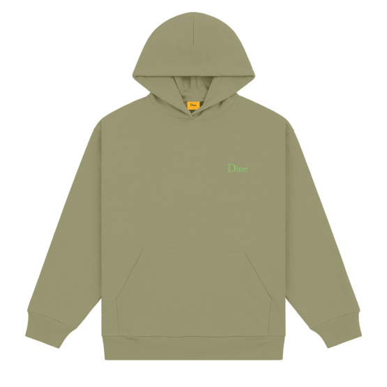 Dime Classic small logo hoodie army green