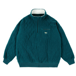 bluza magenta handplant neckzip petrol blue