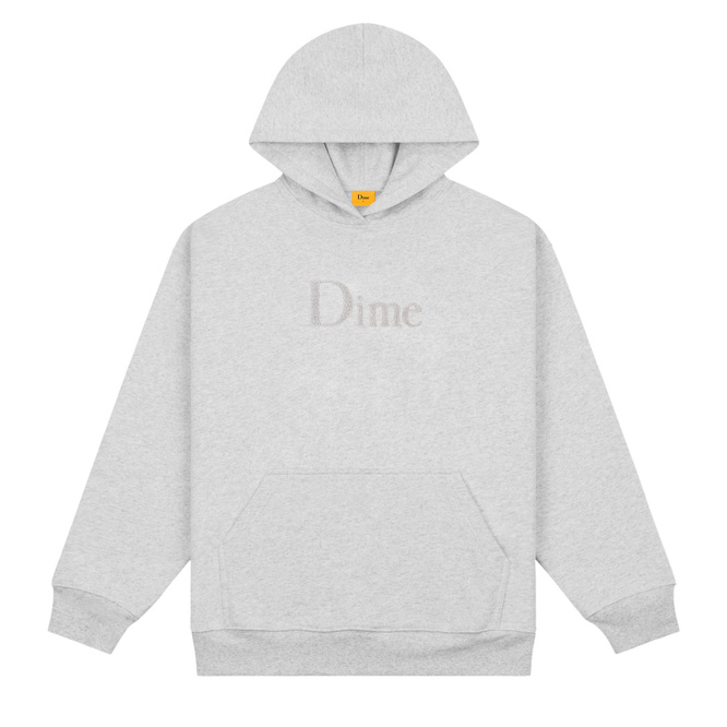 Dime Classic chenille logo hoodie grey