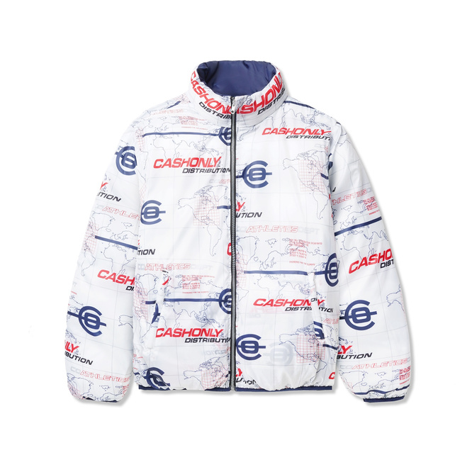 Kurtka Cash Only Coordinates Reversible Puffer Jacket white/navy