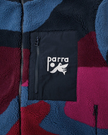 Bluza by Parra Full ftp booster polar fleece jacket red