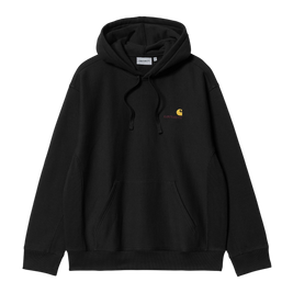 Carhartt WIP Hooded American Script Sweatshirt (Black)