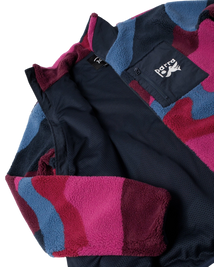 Bluza by Parra Full ftp booster polar fleece jacket red