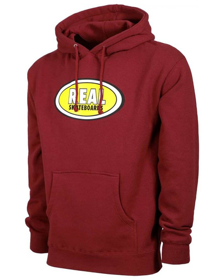 Bluza Real Oval Hoodie - Cardinal/Yellow