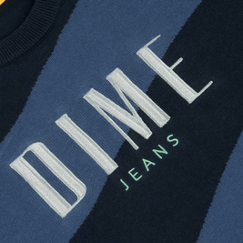 Sweter Wave Striped Light Knit navy