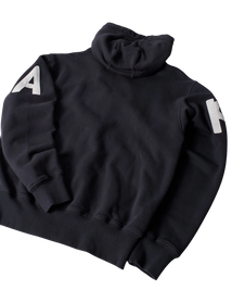 Bluza by Parra Word salad zip hooded sweatshirt dark navy