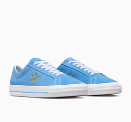 Converse One Star Pro OX (Light Blue/ White/ Gold)