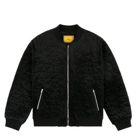 Dime Velour bomber jacket black