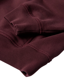 Bluza by Parra Crow logo hooded sweatshirt dark burgundy