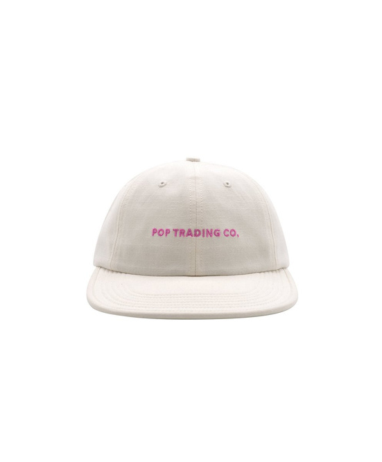 czapka Pop Trading Company - Pop Flexfoam Sixpanel Hat Off White/Pink