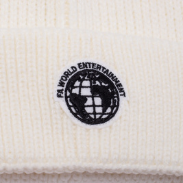 Fucking Awesome World Cuff Beanie (White)