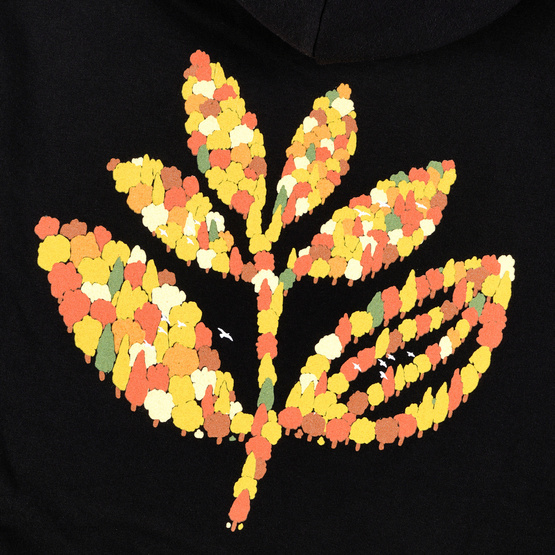 magenta forrest plant hoodie black