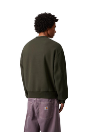 Carhartt WIP Detroit Sweat olive stone washed