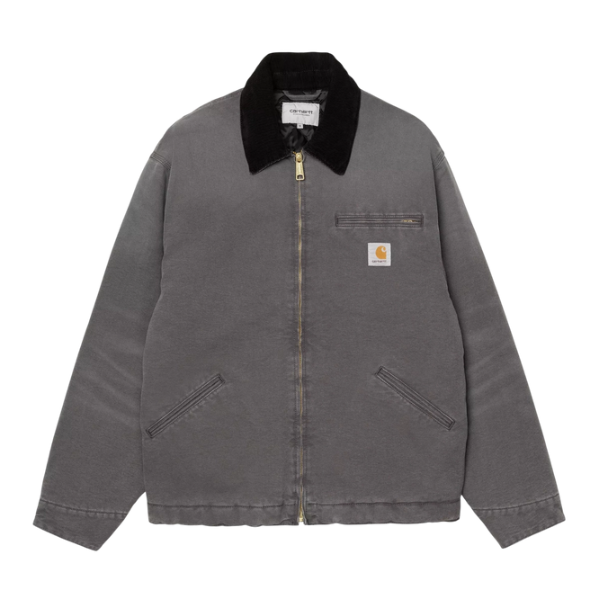 Carhartt WIP OG Detroit Jacket (Graphite / Black, Stone canvas)