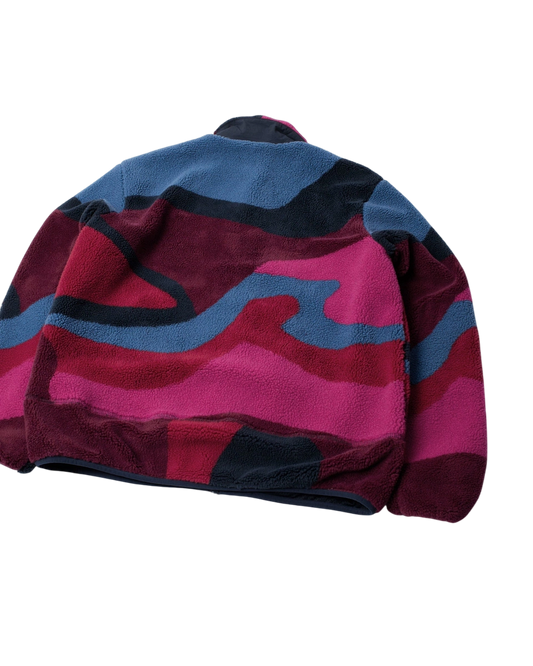 Bluza by Parra Full ftp booster polar fleece jacket red