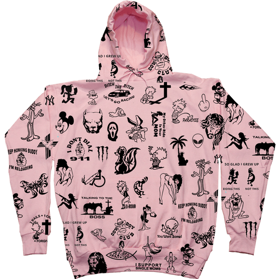 bluza Paradise DECAL HELL HOOD pink