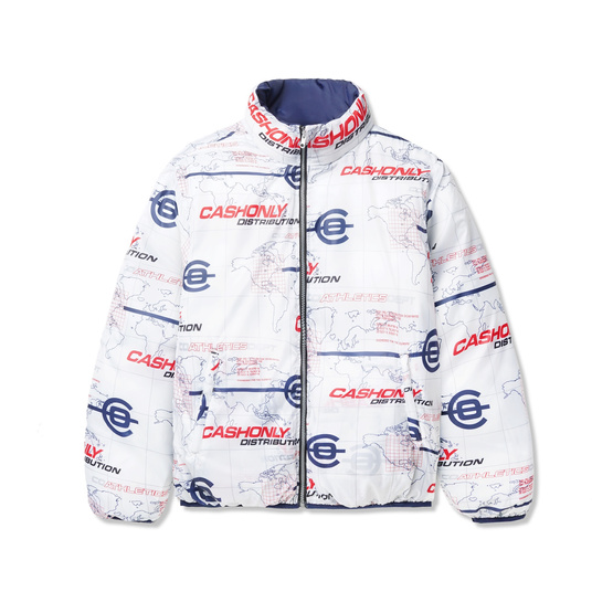 Cash Only Coordinates Reversible Puffer Jacket white/navy