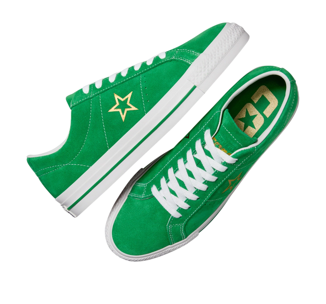 Converse One Star Pro (Green/White/Gold)