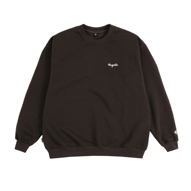 Magenta Script Crewneck (Brown)