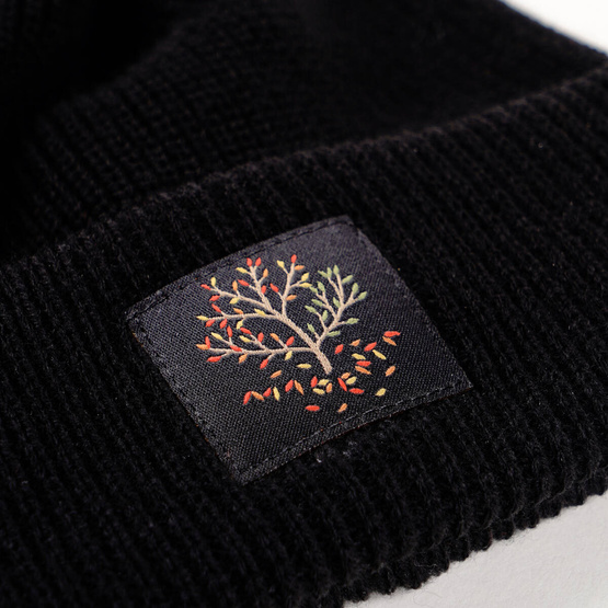 czapka magenta tree beanie black