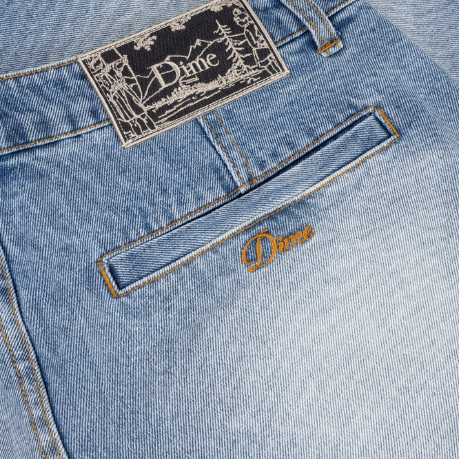 Szorty Dime Pleated Denim Shorts blue washed