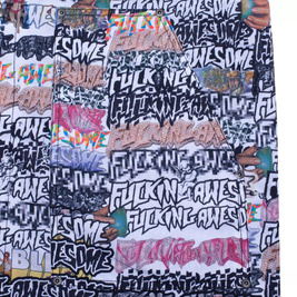 kurtka Fucking Awesome  Reversible Chore Jacket - Sticker Stamp All-Over Print