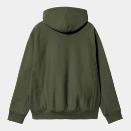 Carhartt WIP Hooded American Script Sweatshirt (Tarragon)