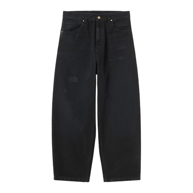 Carhartt WIP Brandon Pant Black, Grind washed