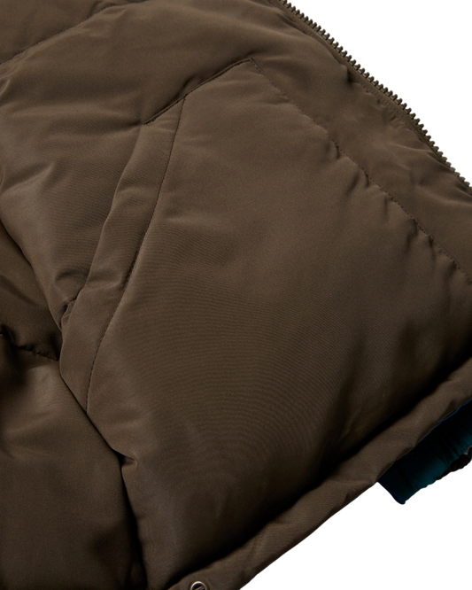 kurtka by Parra Protect The Sun Reversible Puffer Jacket (Brown)