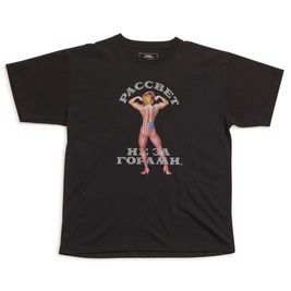 RASSVET PRINTED SHORT SLEEVES T-SHIRT BLACK