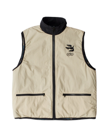 by Parra Infinite bird reversible vest (Navy/Beige)