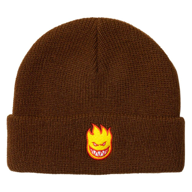 Spitfire Cuff Bighead Beanie (Brown/Red/Yellow)