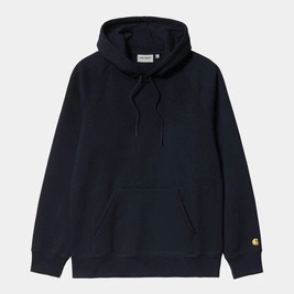 Carhartt WIP Hooded Chase Sweatshirt (Dark Navy/Gold)