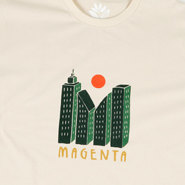 koszulka Magenta M Skyline Tee - Natural 