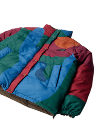 kurtka by Parra Protect The Sun Reversible Puffer Jacket (Brown)